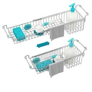 Over The Kitchen Sink Caddy Sponge Holder Organizer Drying Rack